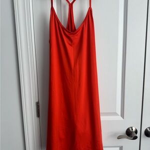 Vibrant Orange Sleeveless One piece Golf - Tennis Athletic Dress